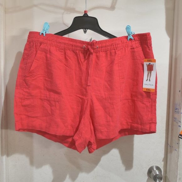 nautica ladies linen short XXL‎ XL L  pink - Picture 3 of 6
